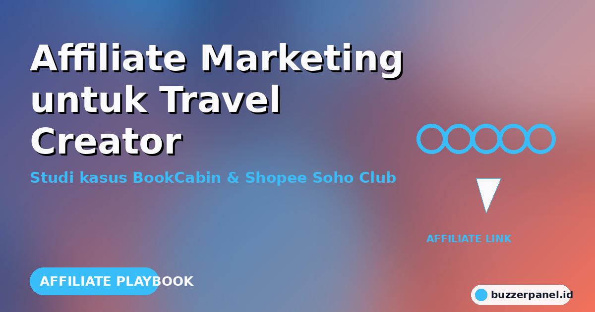 Affiliate Marketing untuk Travel Creator Indonesia: Studi Kasus BookCabin & Shopee Soho Club