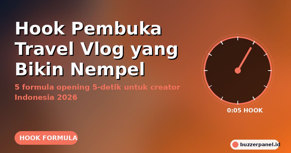 Hook Pembuka Travel Vlog yang Bikin Penonton Nempel: 5 Formula untuk Creator Indonesia 2026