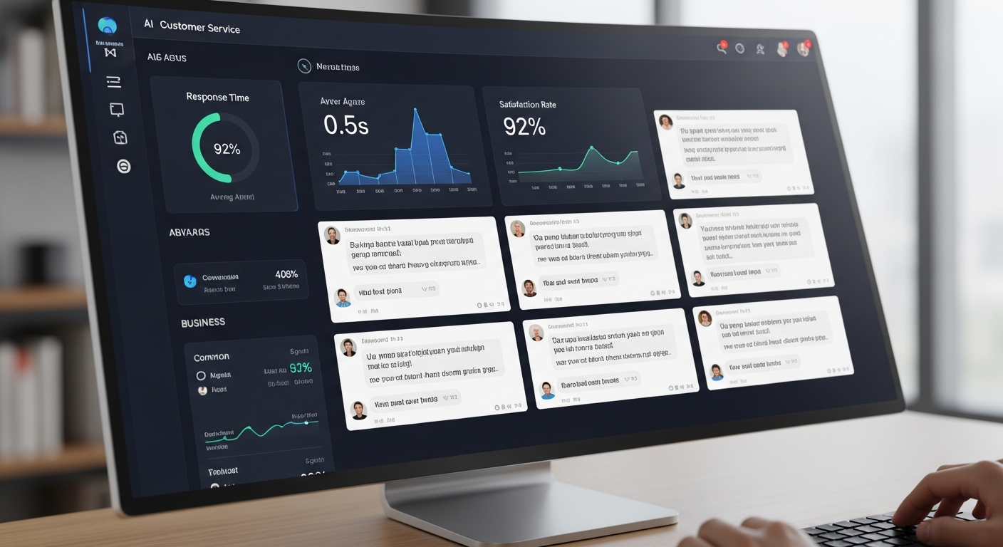 Dashboard AI agent customer service menangani banyak percakapan pelanggan Indonesia secara bersamaan