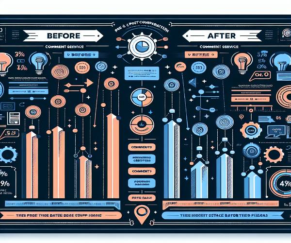 Grafik peningkatan engagement sebelum dan sesudah jasa komentar