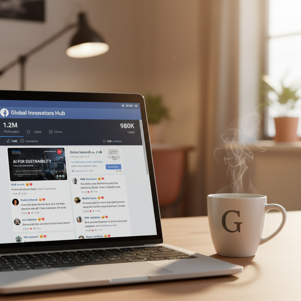Dashboard Facebook dengan Pertumbuhan Followers