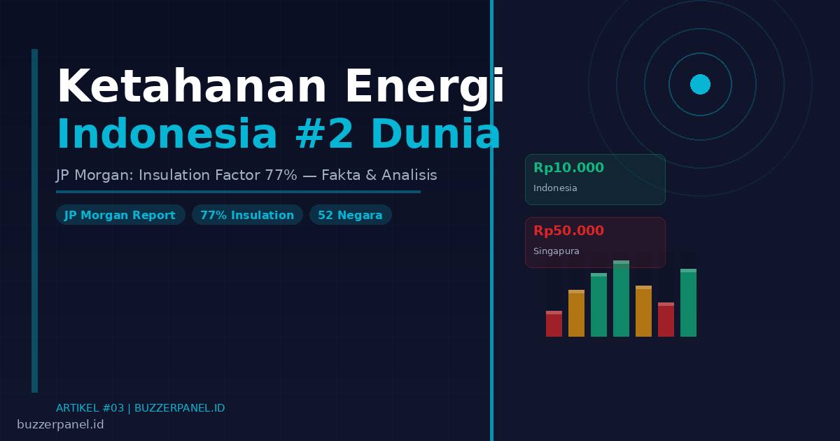 Ketahanan Energi Indonesia Peringkat 2 Dunia Versi JP Morgan 2026: Fakta & Analisis