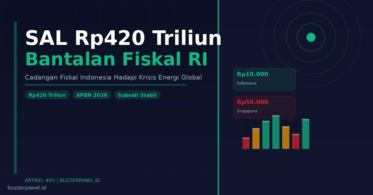 SAL Rp420 Triliun: Bantalan Fiskal Indonesia Hadapi Krisis Energi Global 2026