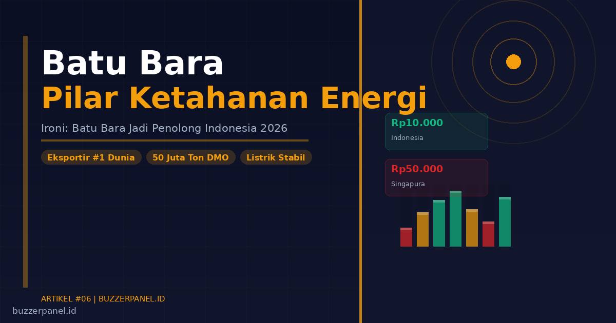 Batu Bara: Kunci Ketahanan Energi Indonesia di Tengah Krisis Minyak Global 2026