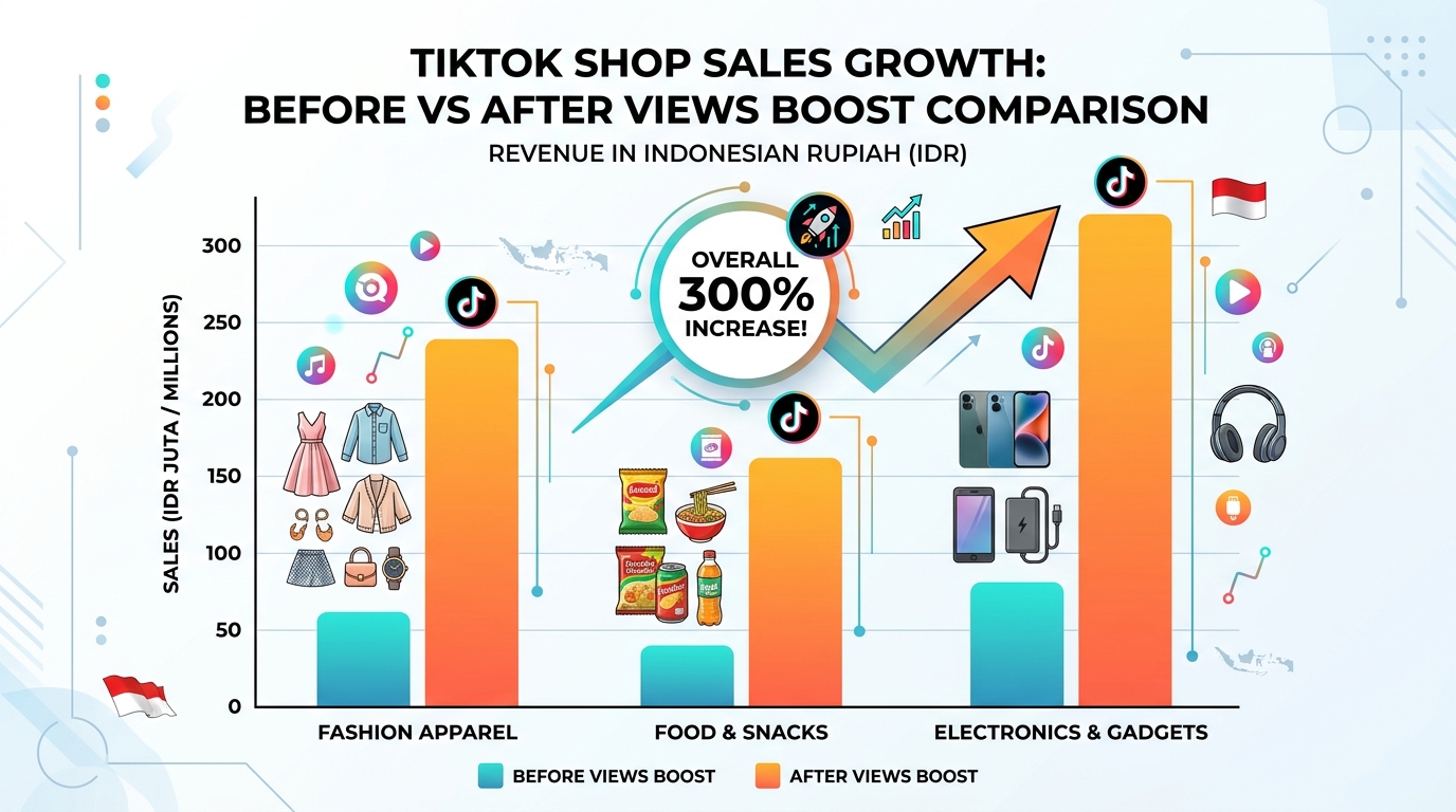 studi kasus seller TikTok Shop berhasil viral dengan SMM panel views