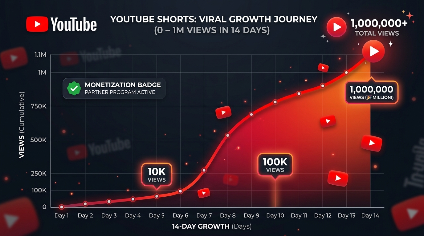 grafik pertumbuhan views YouTube Shorts creator Indonesia viral