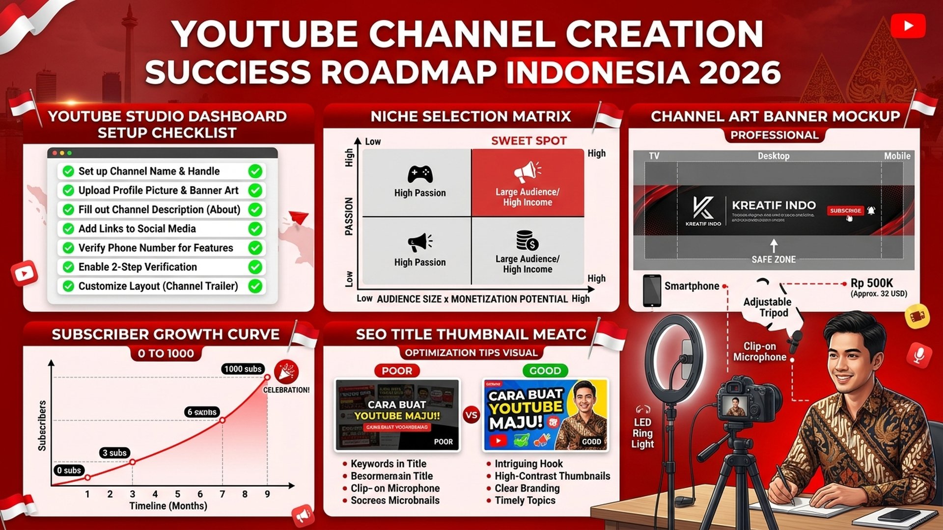 Cara Membuat Channel YouTube yang Sukses dan Menghasilkan Uang di 2026