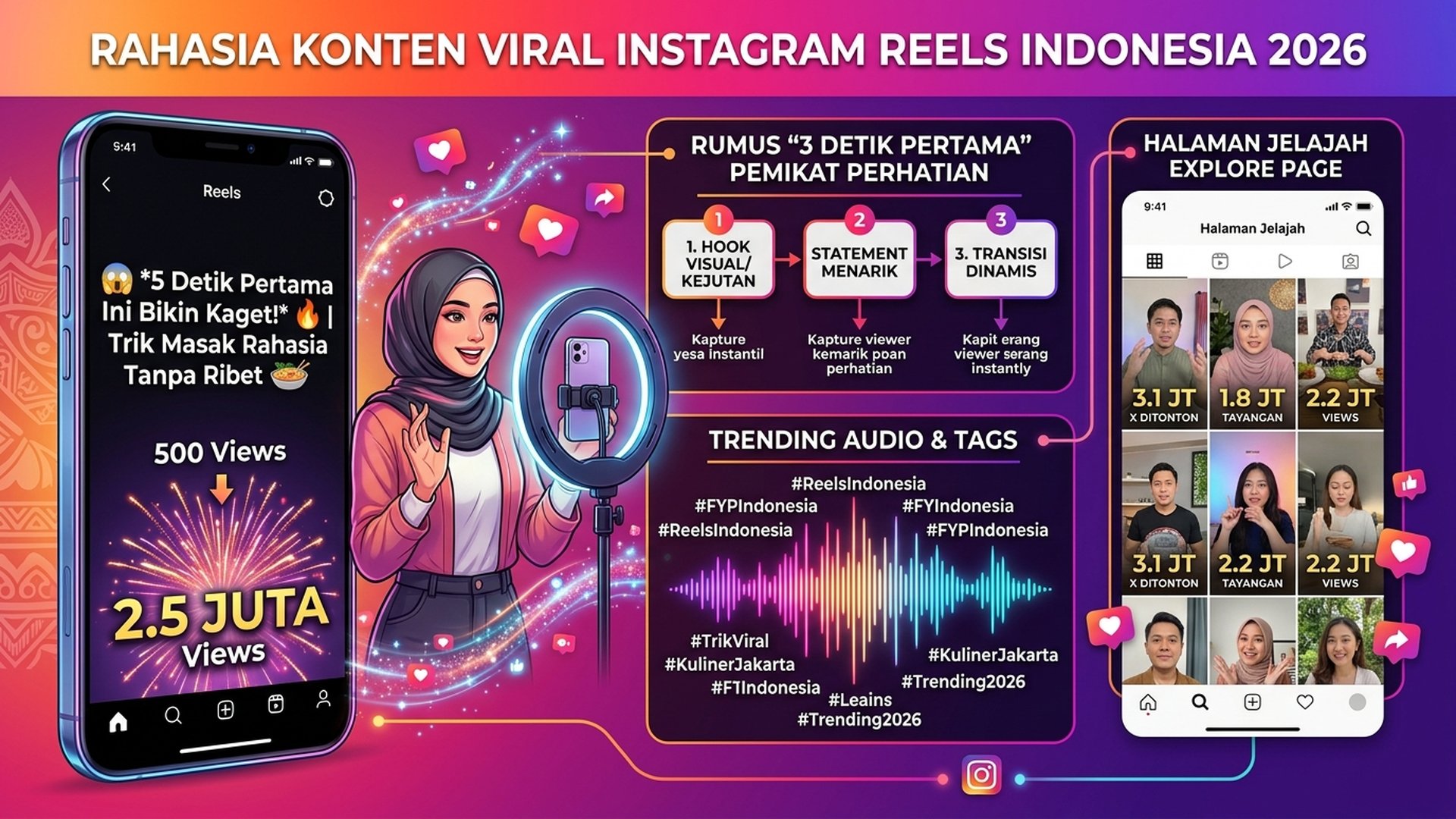 Cara Buat Konten Reels Viral Instagram 2026