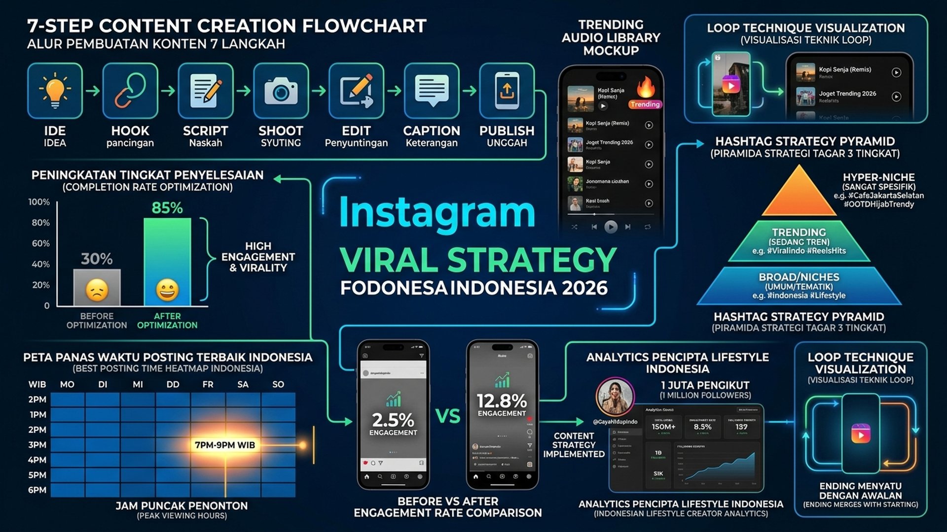 Teknik editing Reels Instagram profesional untuk views viral 2026