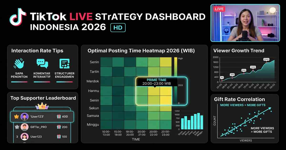 Strategi meningkatkan viewers TikTok live agar banjir gift Indonesia