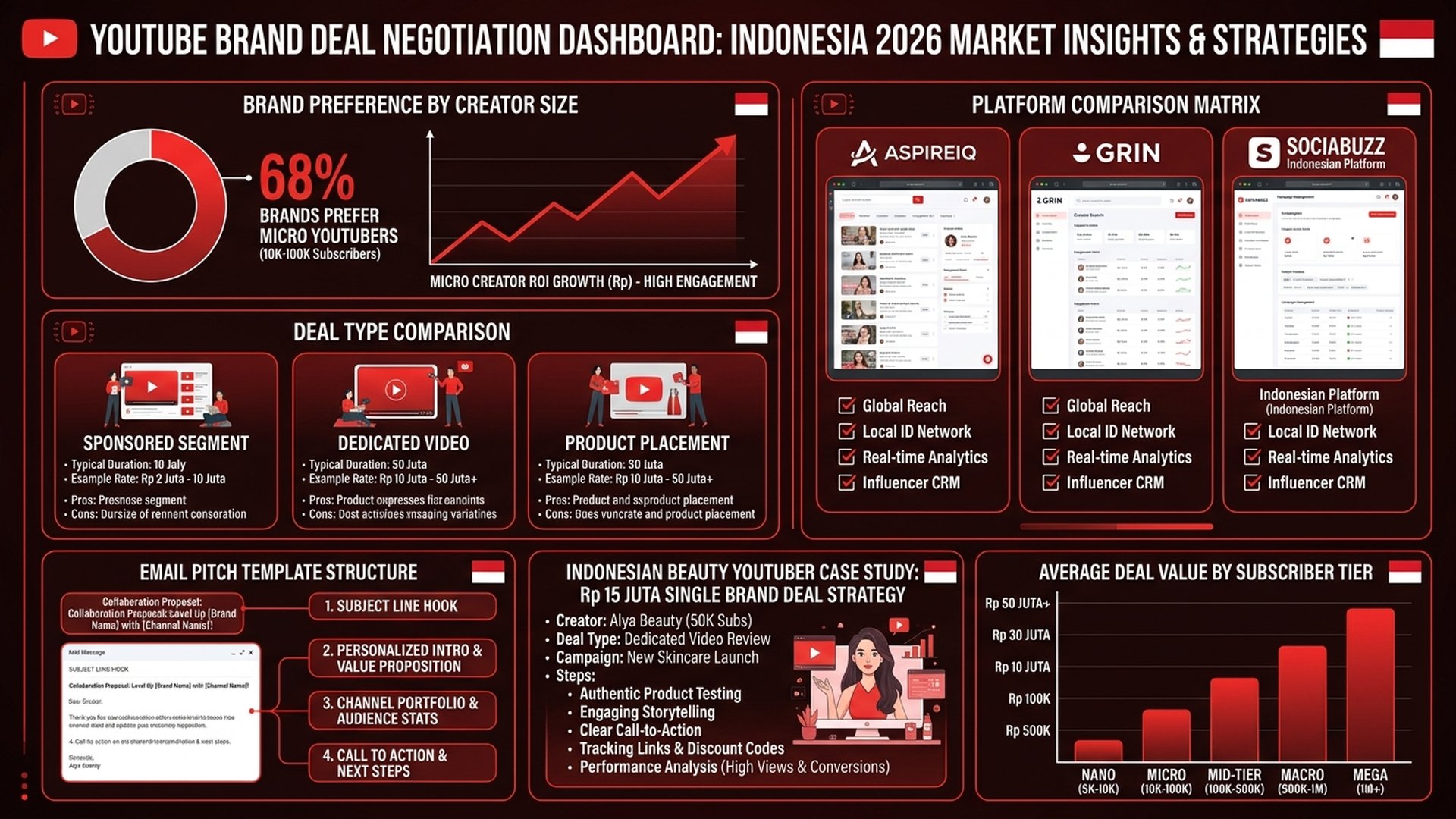 media kit YouTube Indonesia untuk sponsor brand deal 2026
