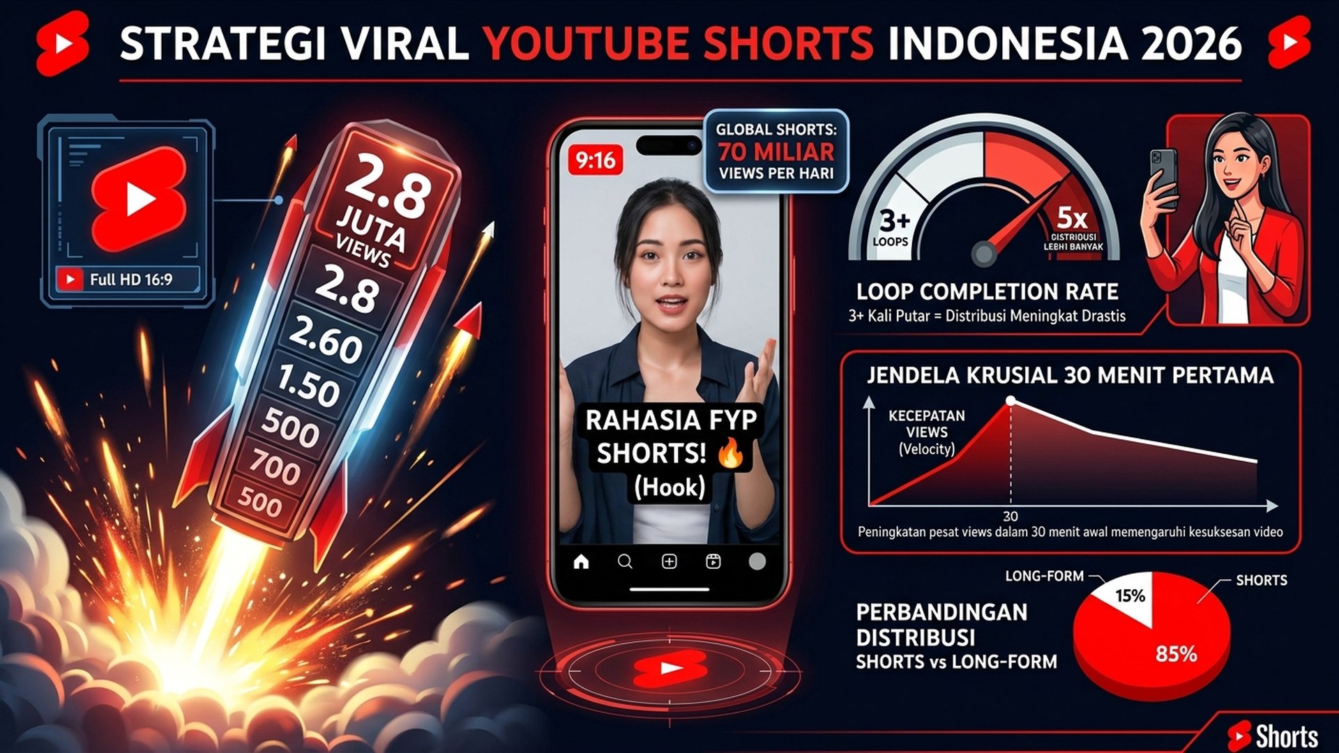 Cara Dapat Views YouTube Shorts Cepat 2026: Strategi Viral untuk Kreator Indonesia