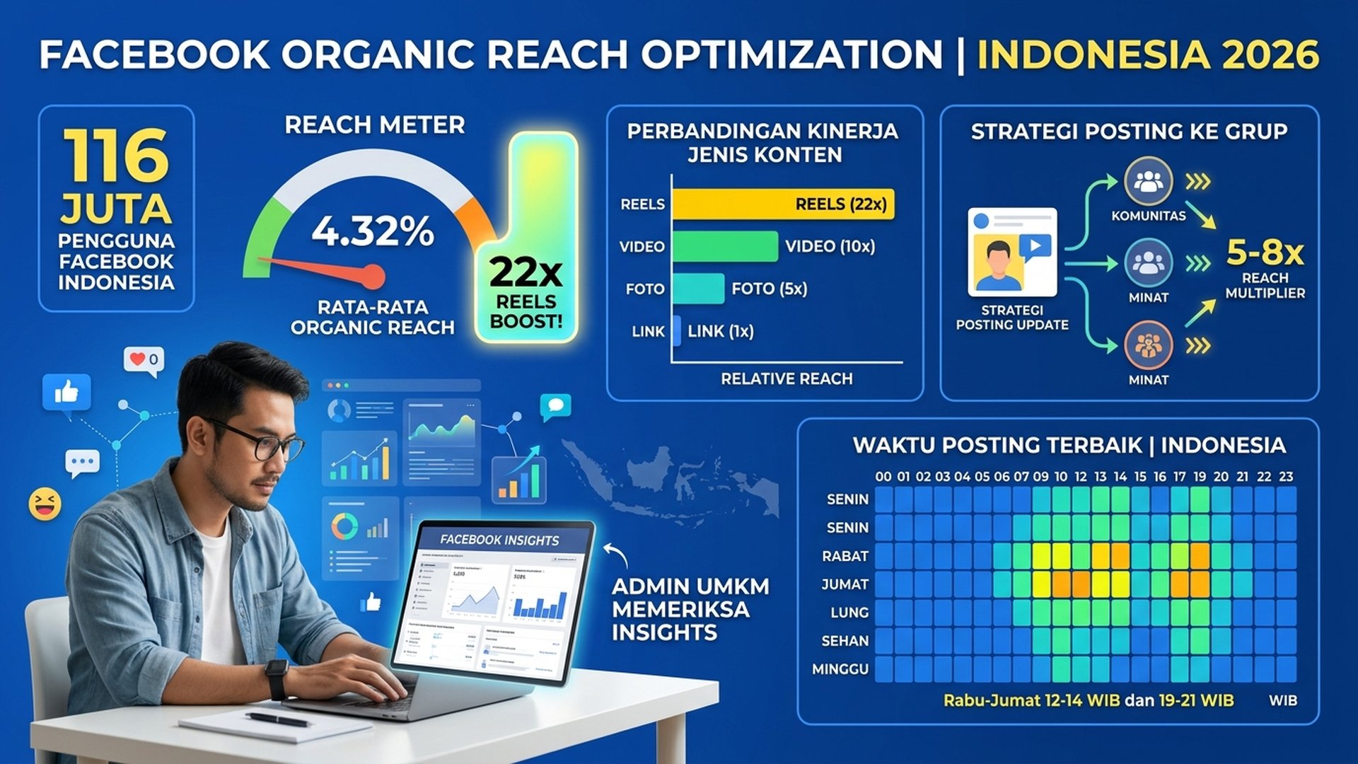 Cara Meningkatkan Reach Facebook Organik 2026: Strategi Ampuh Tanpa Iklan