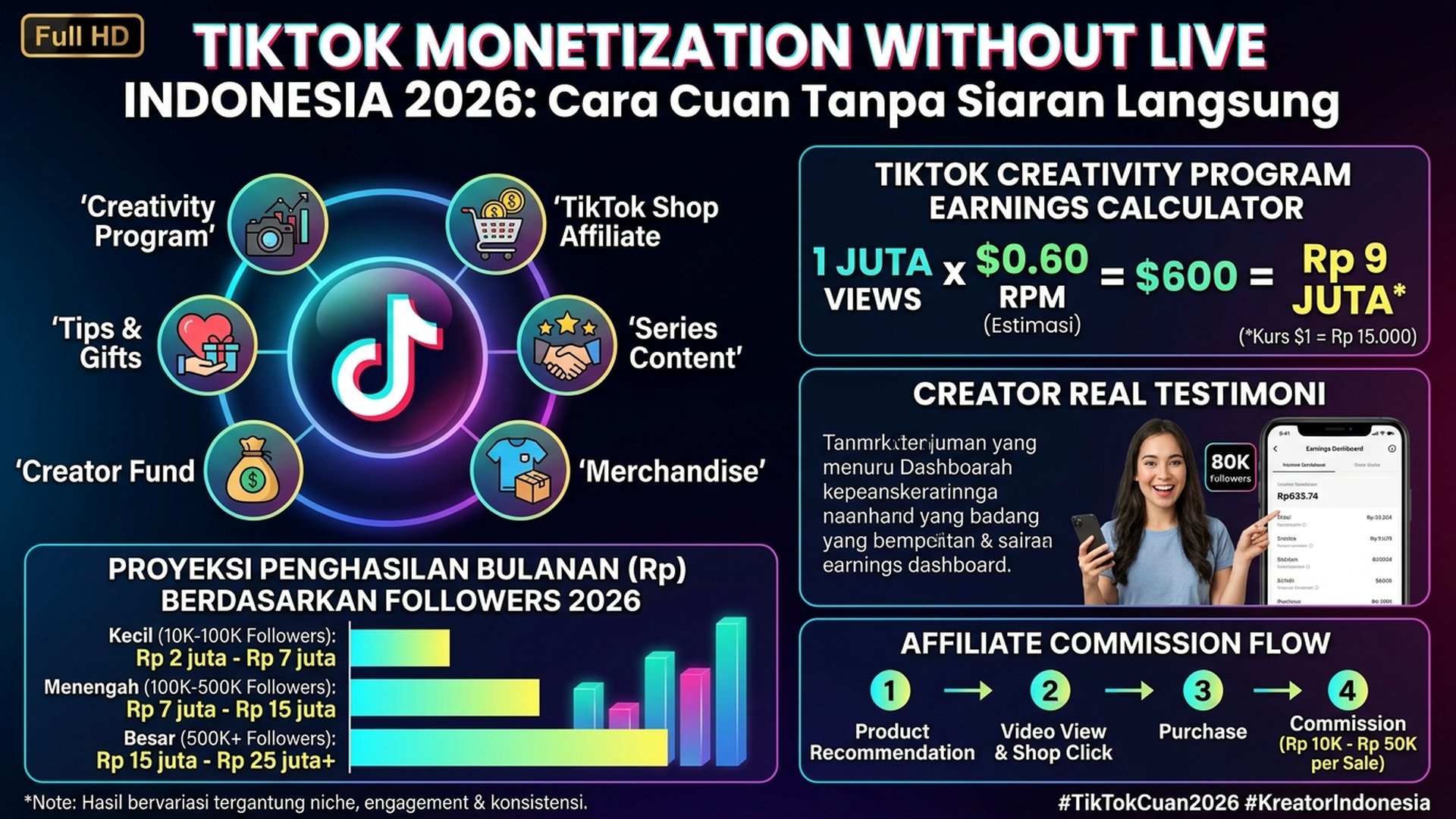 Cara Monetisasi TikTok Tanpa Live 2026: 7 Metode Penghasilan untuk Kreator Indonesia