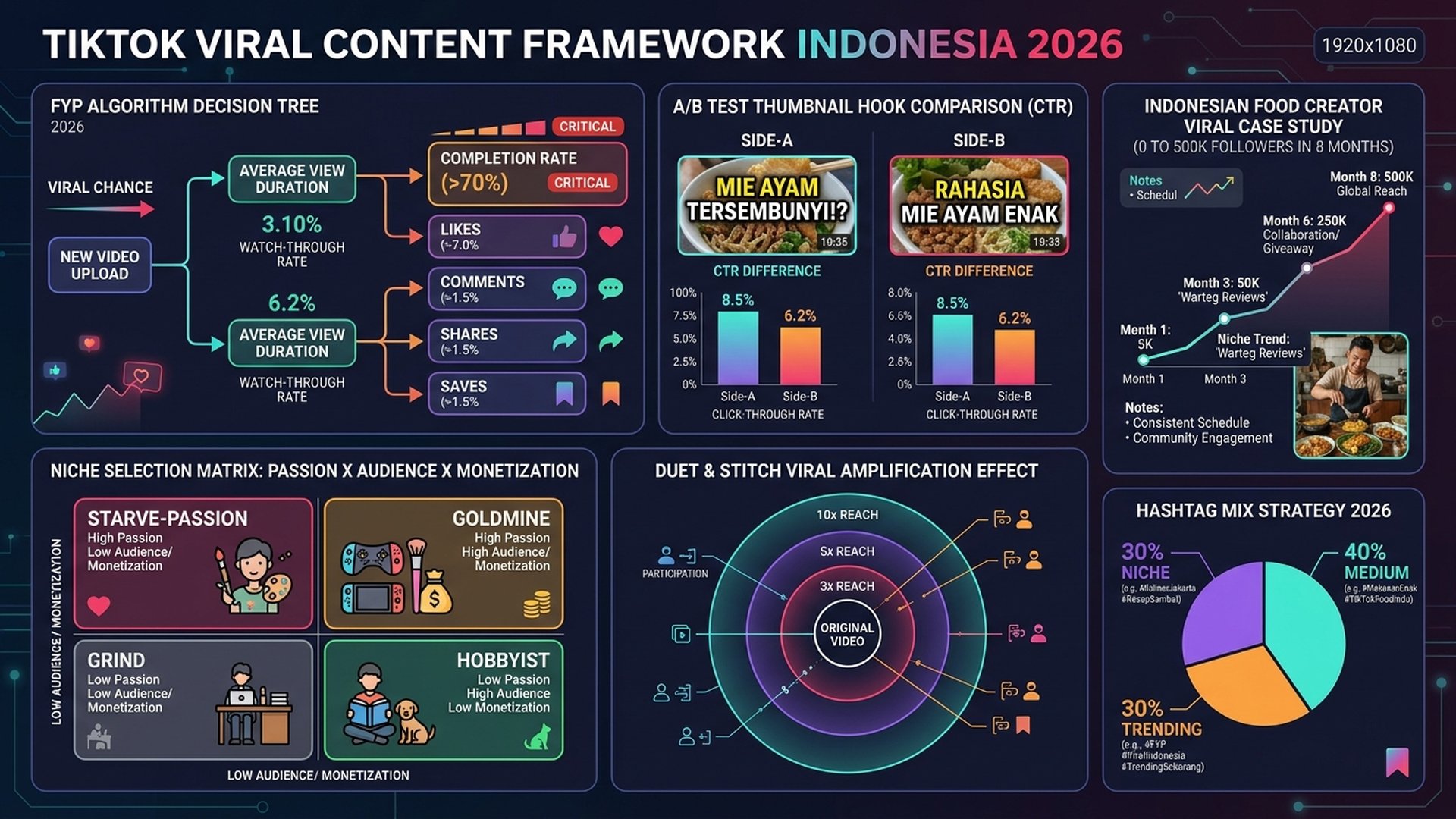 strategi TikTok FYP Indonesia 2026 - tips kreator pemula cara masuk for you page