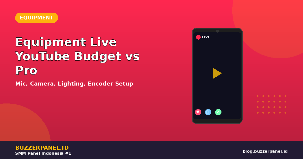 Equipment live YouTube budget vs pro