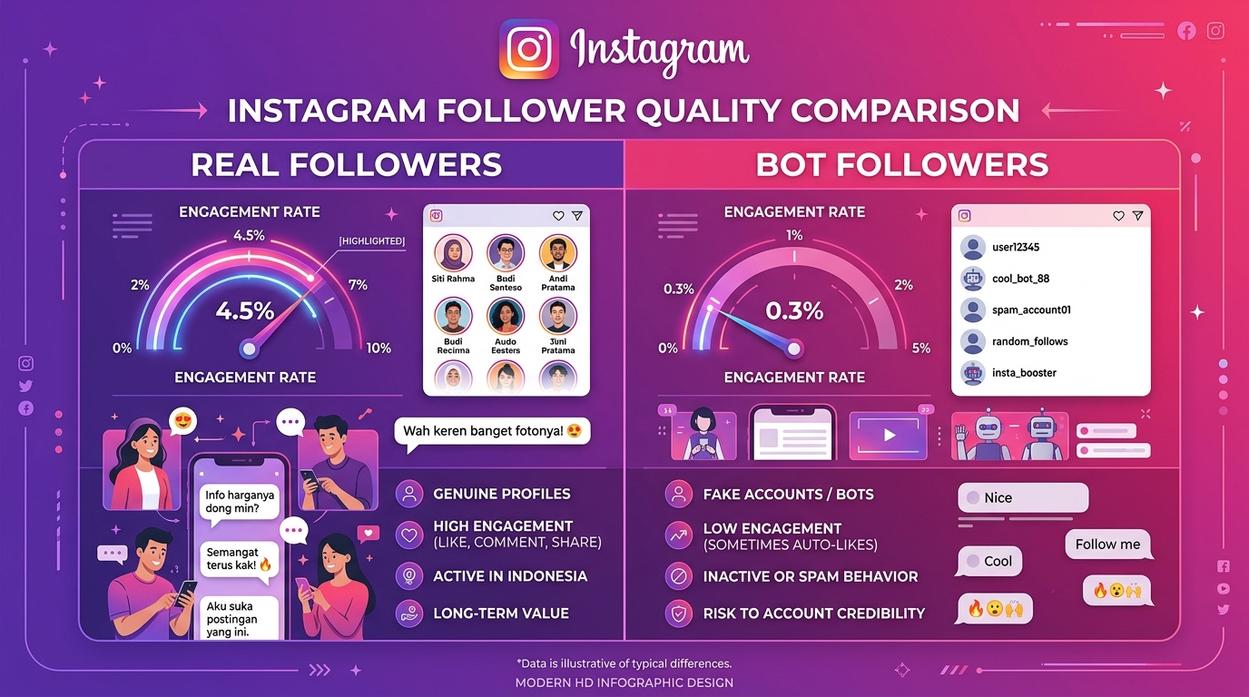 Jasa Followers Instagram Real Aktif Indonesia 2026: Panduan Lengkap Anti Banned