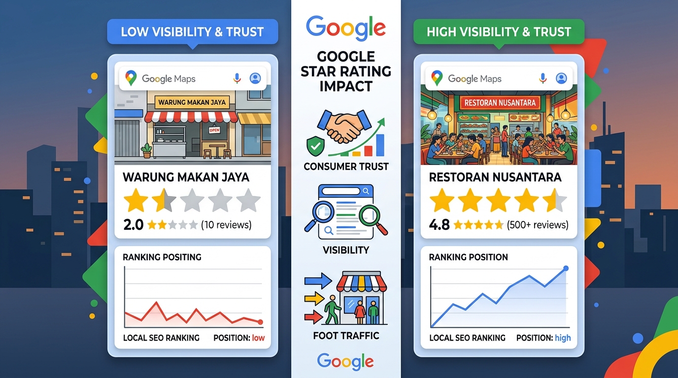 Jasa Google Maps Review & Rating Bintang 5 untuk Bisnis Lokal Indonesia 2026
