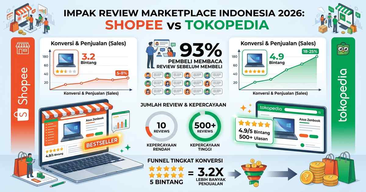 Jasa Review Marketplace Shopee & Tokopedia Indonesia 2026: Boost Rating & Omzet Toko