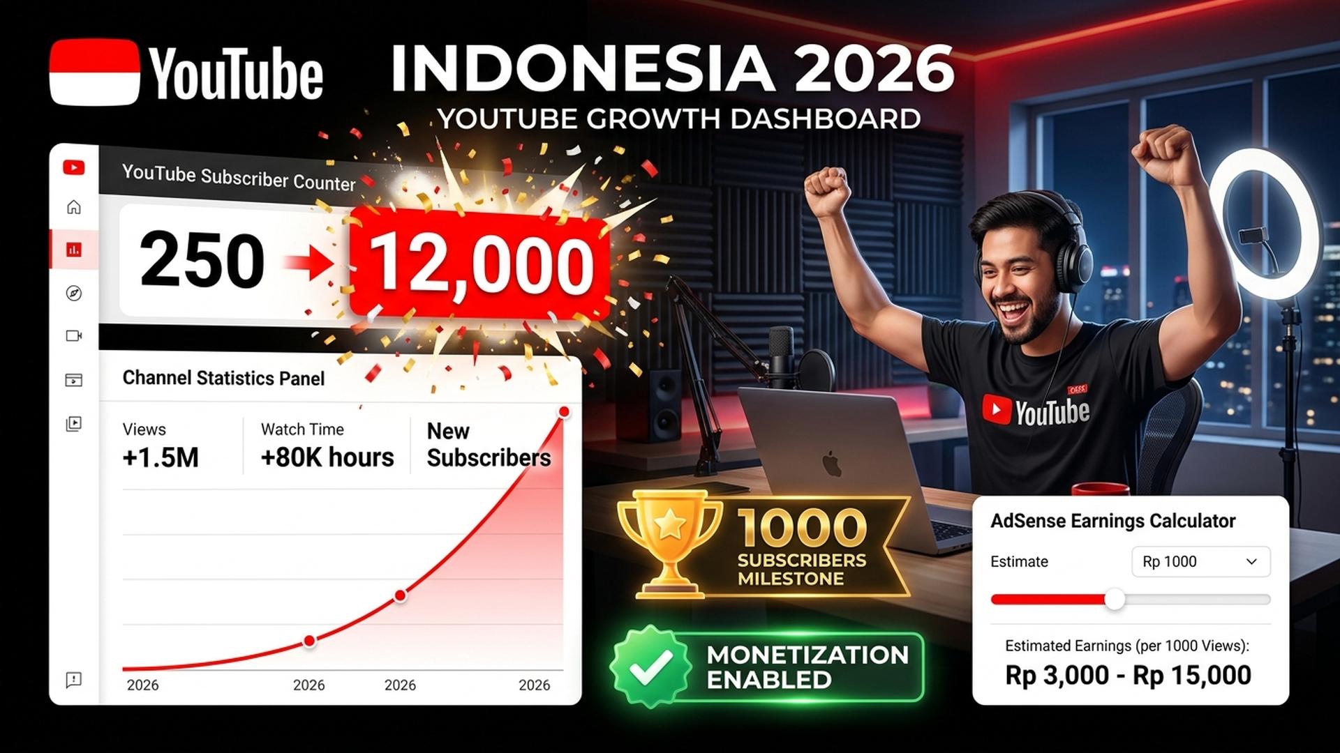 Jasa Subscribers YouTube Indonesia 2026: Cara Cepat Capai 1000 Subscriber & Monetisasi