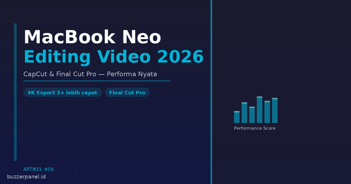 MacBook Neo untuk Editing Video 2026: Tes CapCut dan Final Cut Pro