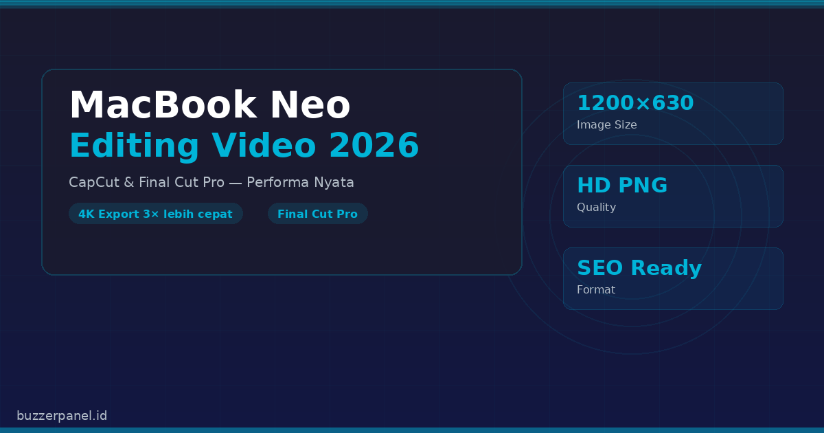 Tabel perbandingan software editing video MacBook Neo CapCut iMovie Final Cut Pro DaVinci Resolve