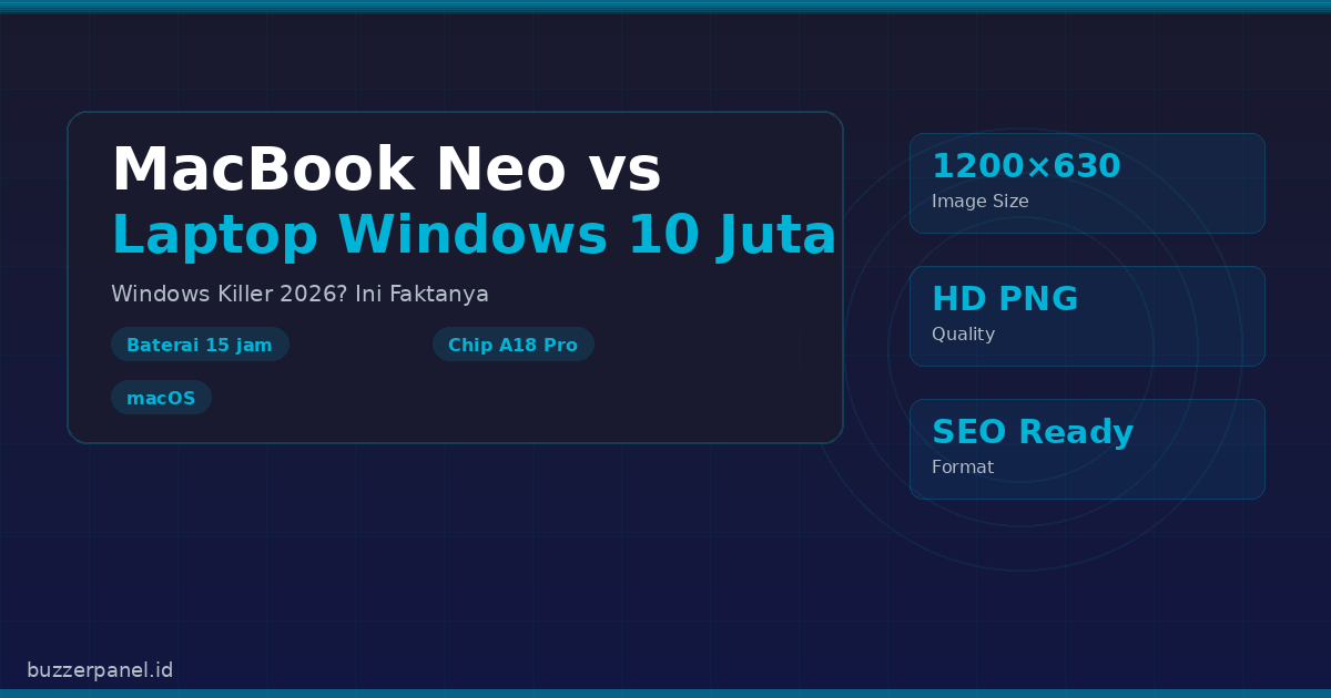 Tabel perbandingan MacBook Neo vs ASUS Vivobook HP Victus Lenovo IdeaPad 2026