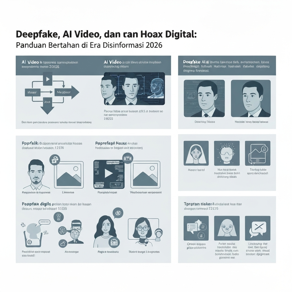 Deepfake, AI Video, dan Hoax Digital: Panduan Bertahan di Era Disinformasi 2026
