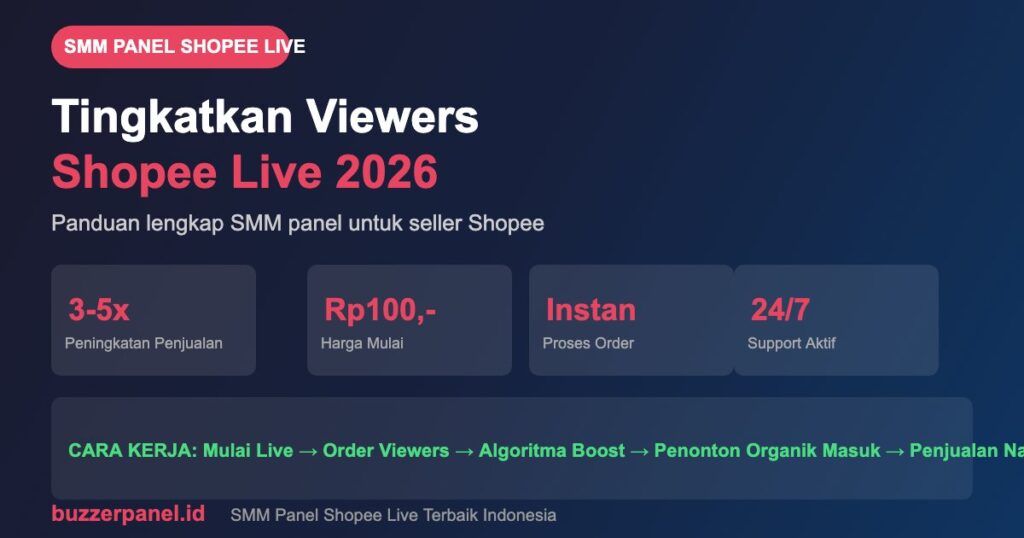 Panel Shopee SMM Panel untuk Shopee Live: Cara Tingkatkan Viewers dan Penjualan di ...