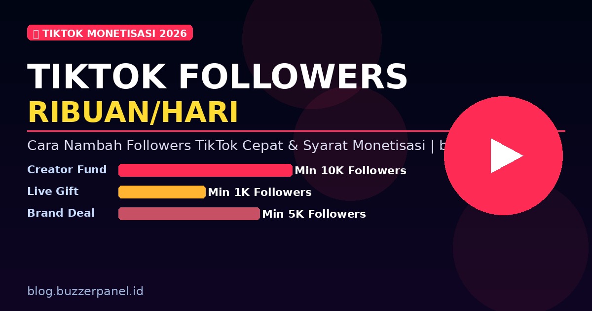 Cara Nambah Followers TikTok Ribuan Per Hari: Organik vs SMM Panel 2026