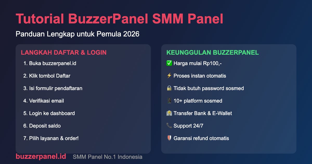 Tutorial Login BuzzerPanel SMM Panel: Step-by-Step Panduan Lengkap untuk Pemula 2026