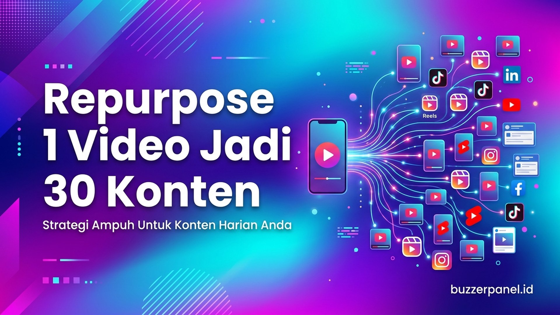 Cara Cross-Platform Repurpose 1 Video Jadi 30 Konten 2026