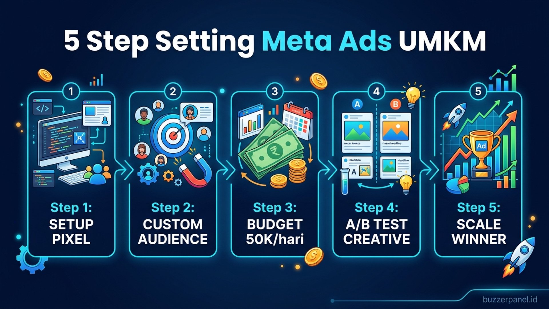dashboard meta ads umkm budget kecil ROAS tinggi
