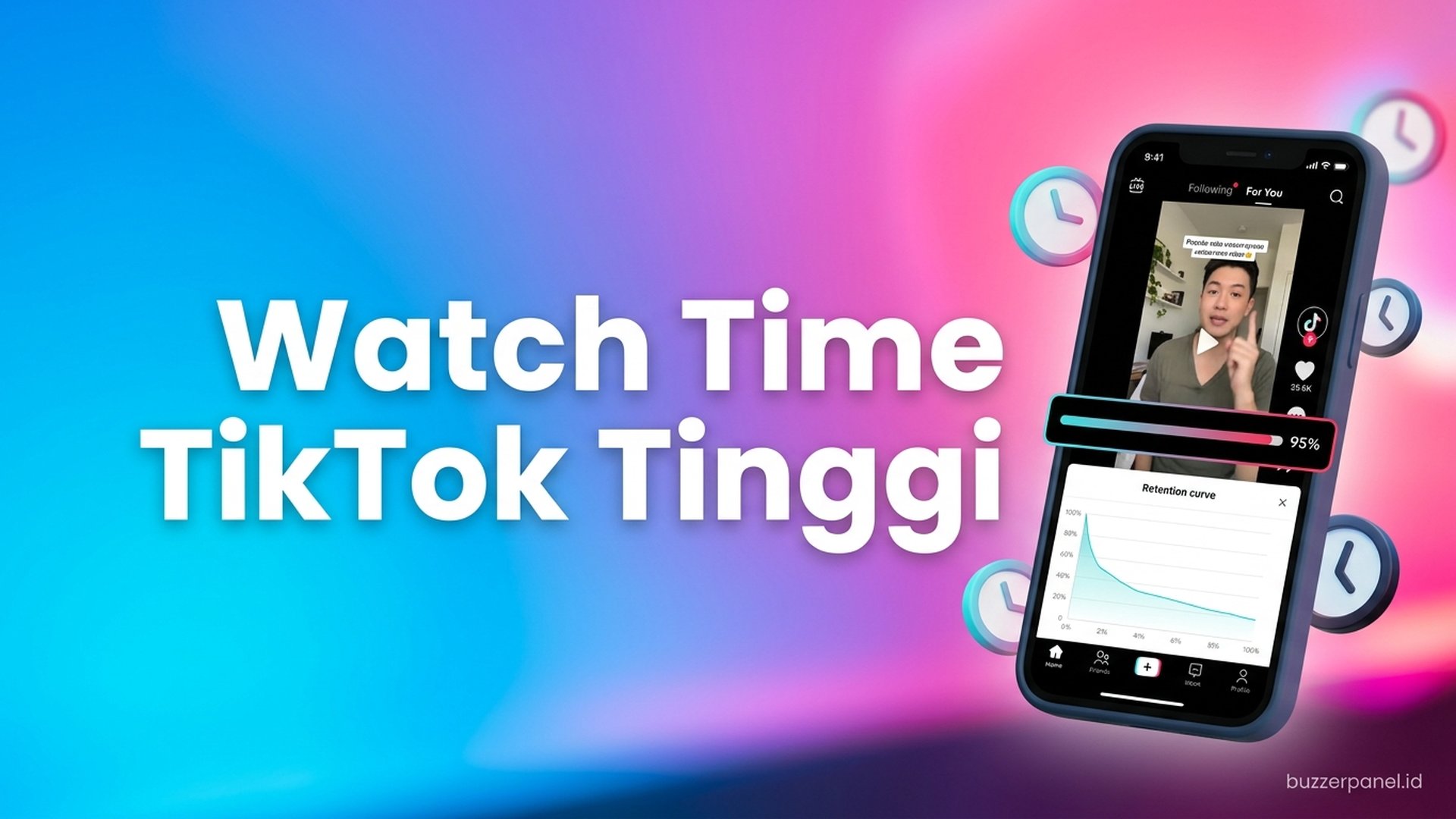 Cara meningkatkan watch time TikTok 2026 6 strategi retention tinggi