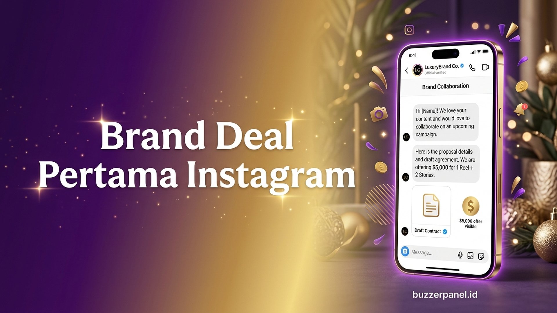 Cara dapat brand deal pertama Instagram 2026 roadmap creator pemula