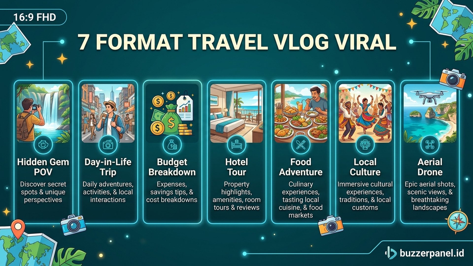 7 Format Travel Vlog TikTok | Buzzerpanel.id format konten travel vlog viral TikTok di Indonesia