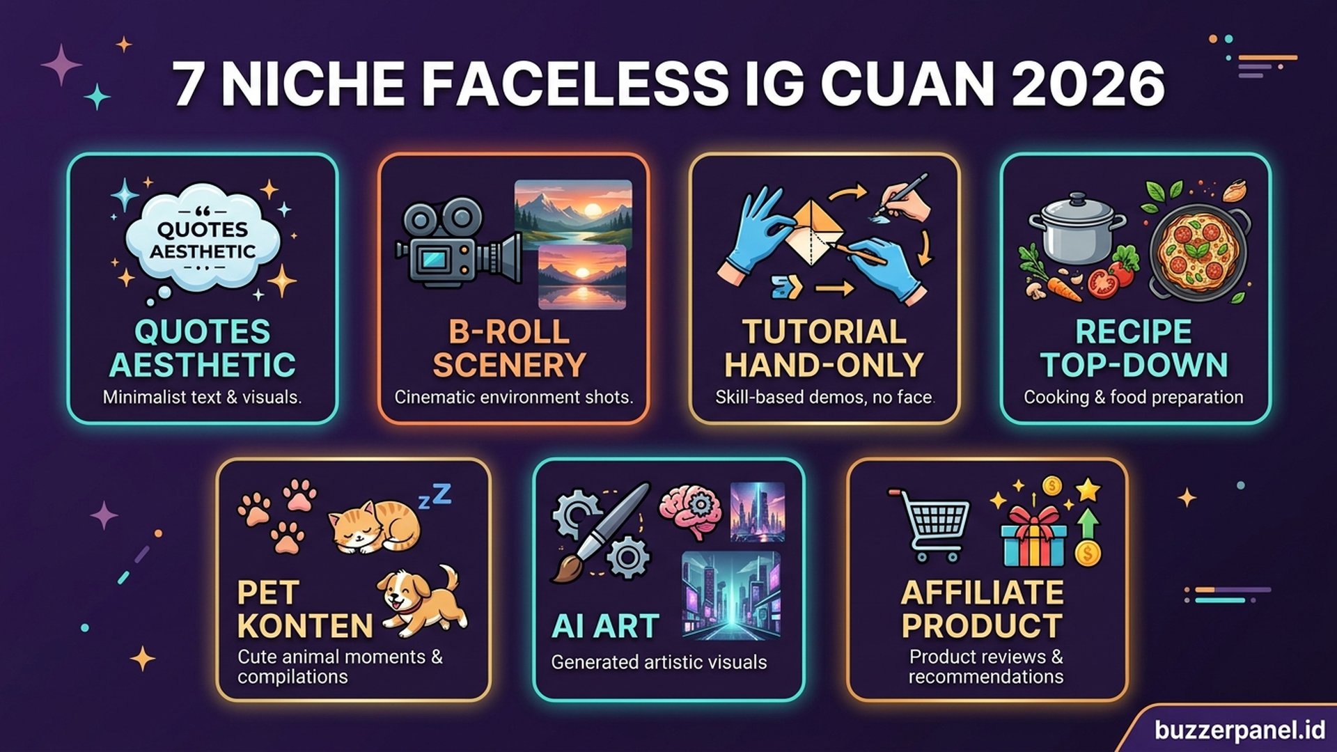 niche faceless instagram tanpa wajah