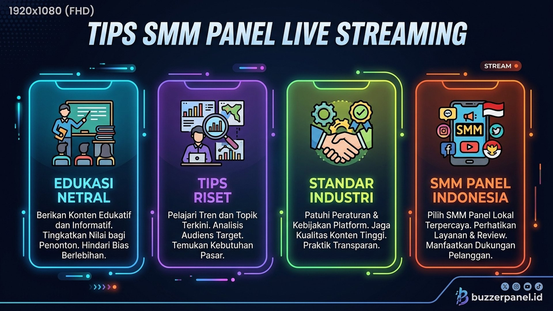 Smm Panel Untuk Live Streaming - Tips Evaluasi | Buzzerpanel.id Smm Panel Untuk Live Streaming infografis tips