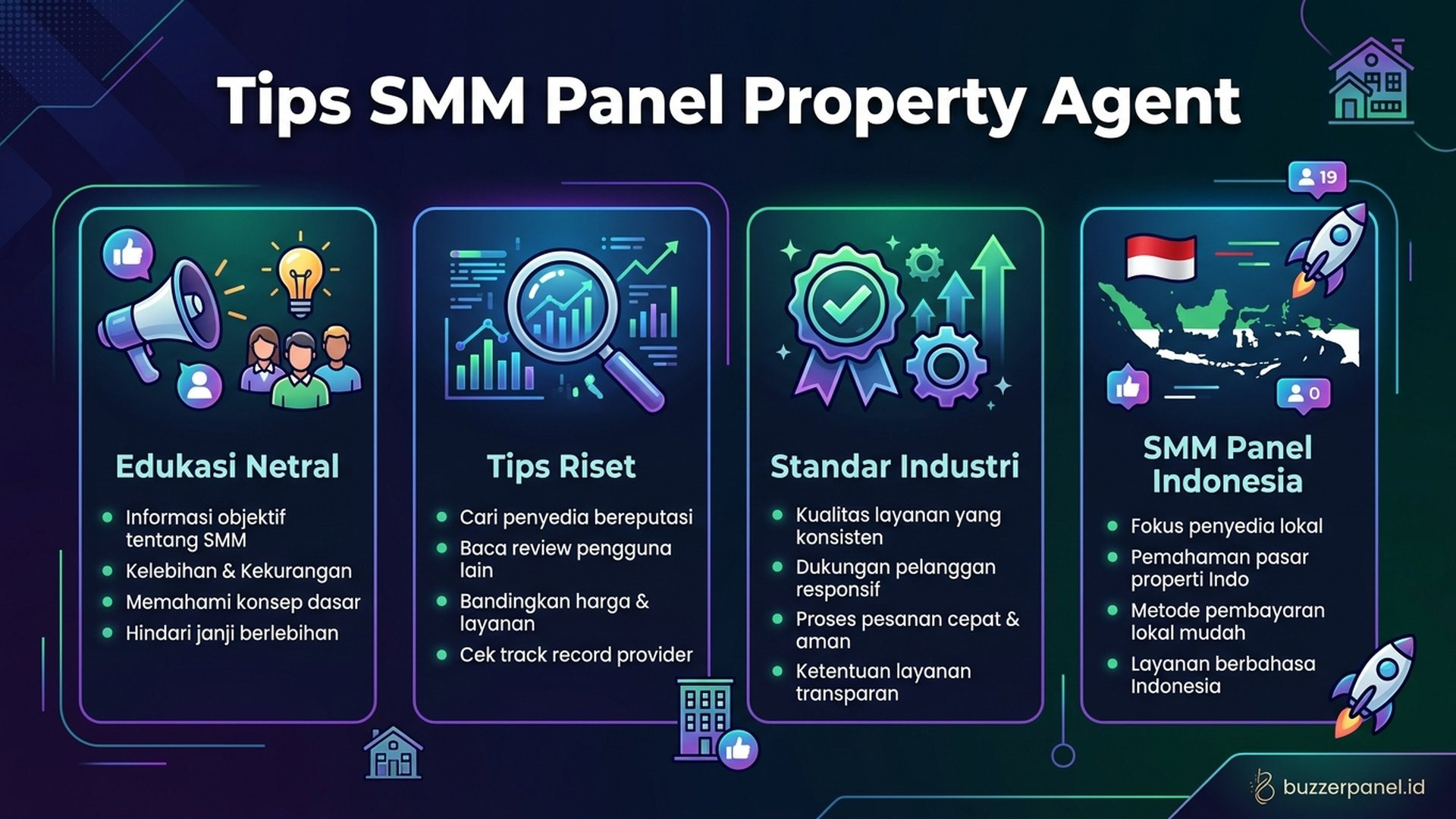 Smm Panel Untuk Property Agent - Tips Evaluasi | Buzzerpanel.id Smm Panel Untuk Property Agent infografis tips