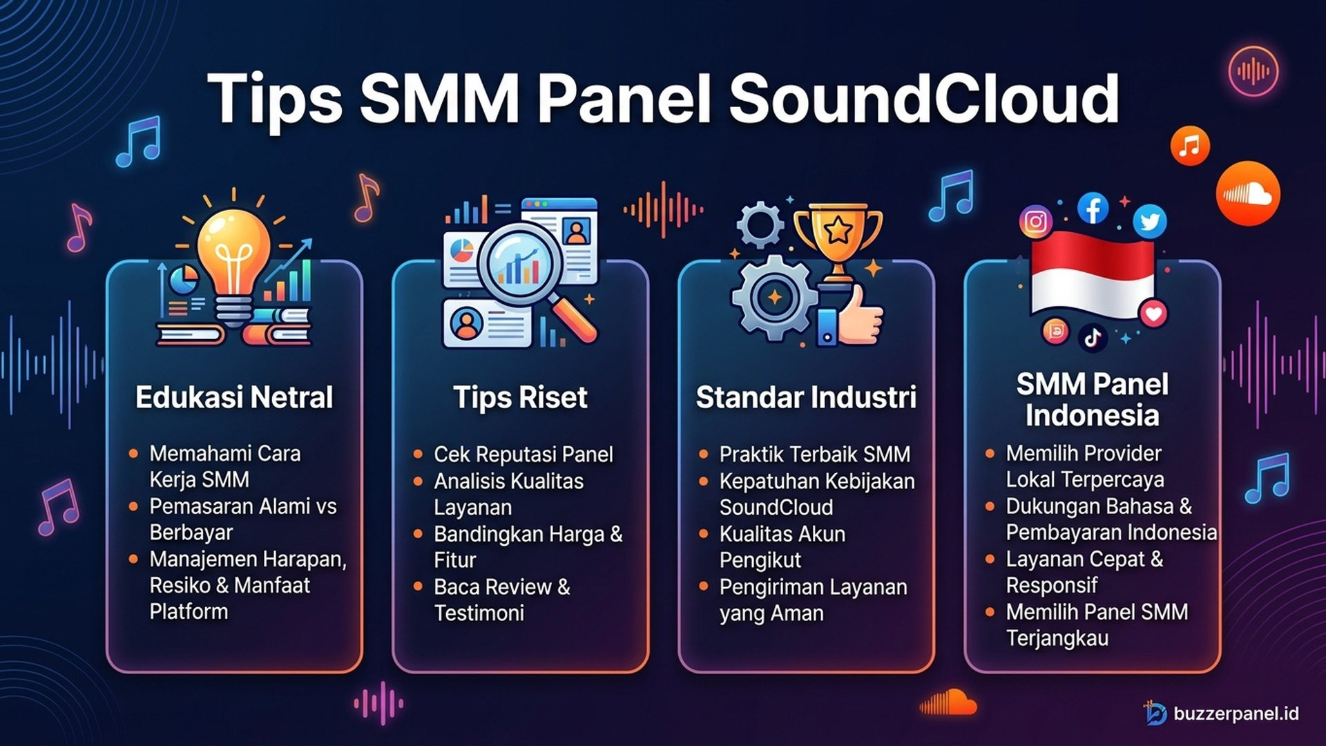 Smm Panel Soundcloud - Tips Evaluasi | Buzzerpanel.id Smm Panel Soundcloud infografis tips