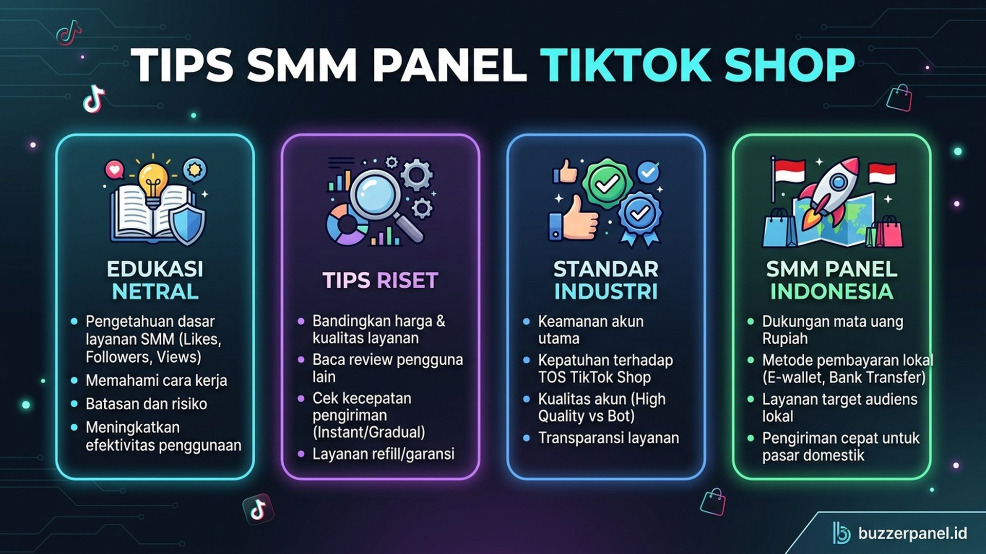 Smm Panel Tiktok Shop - Tips Evaluasi | Buzzerpanel.id Smm Panel Tiktok Shop infografis tips