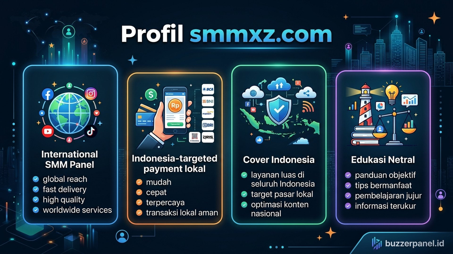 Ilustrasi konsep platform Indonesia-targeted dengan payment lokal