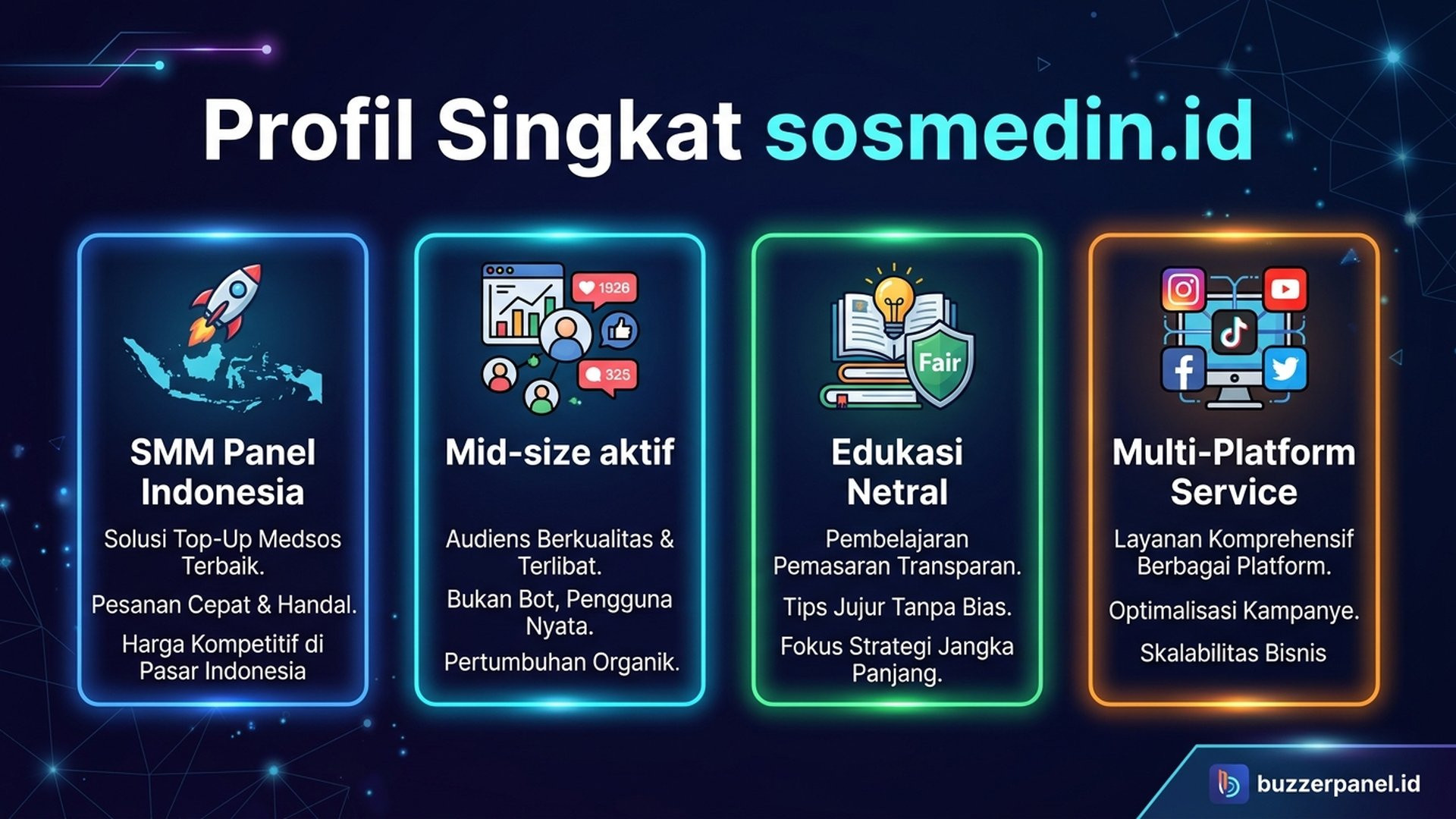 Mid-Size SMM Panel | Buzzerpanel.id sosmedin.id infografis profil