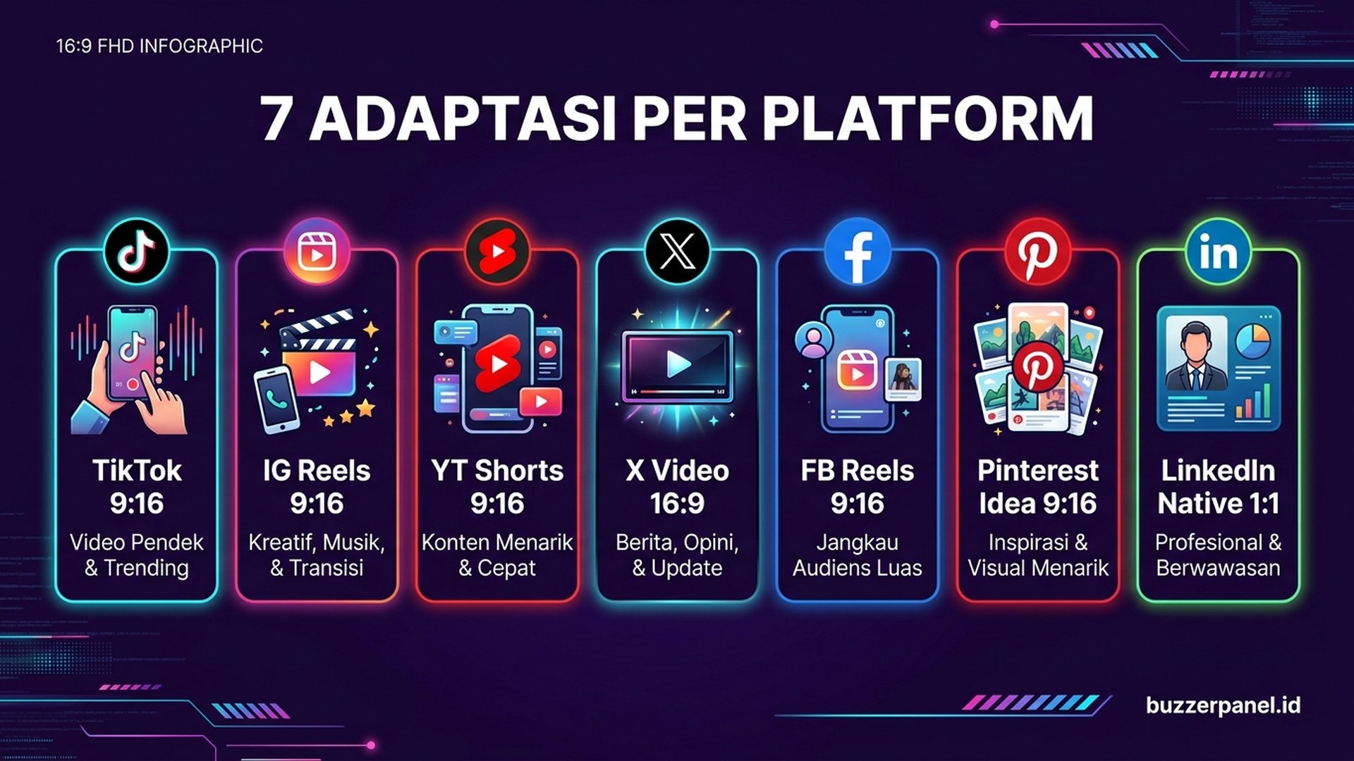 adaptasi aspect ratio repurpose video lintas platform