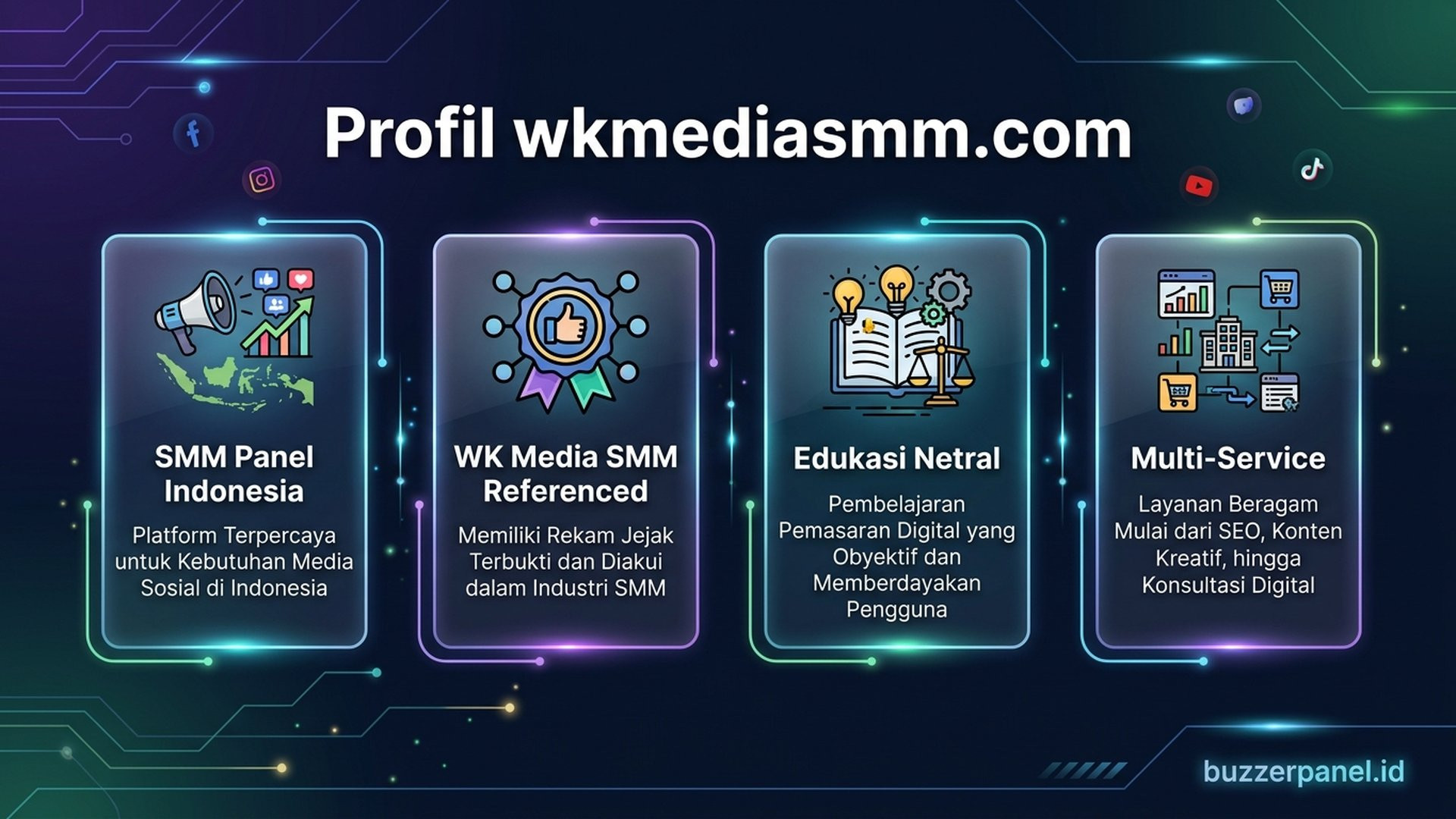 Ilustrasi branding WK Media SMM pada wkmediasmm.com