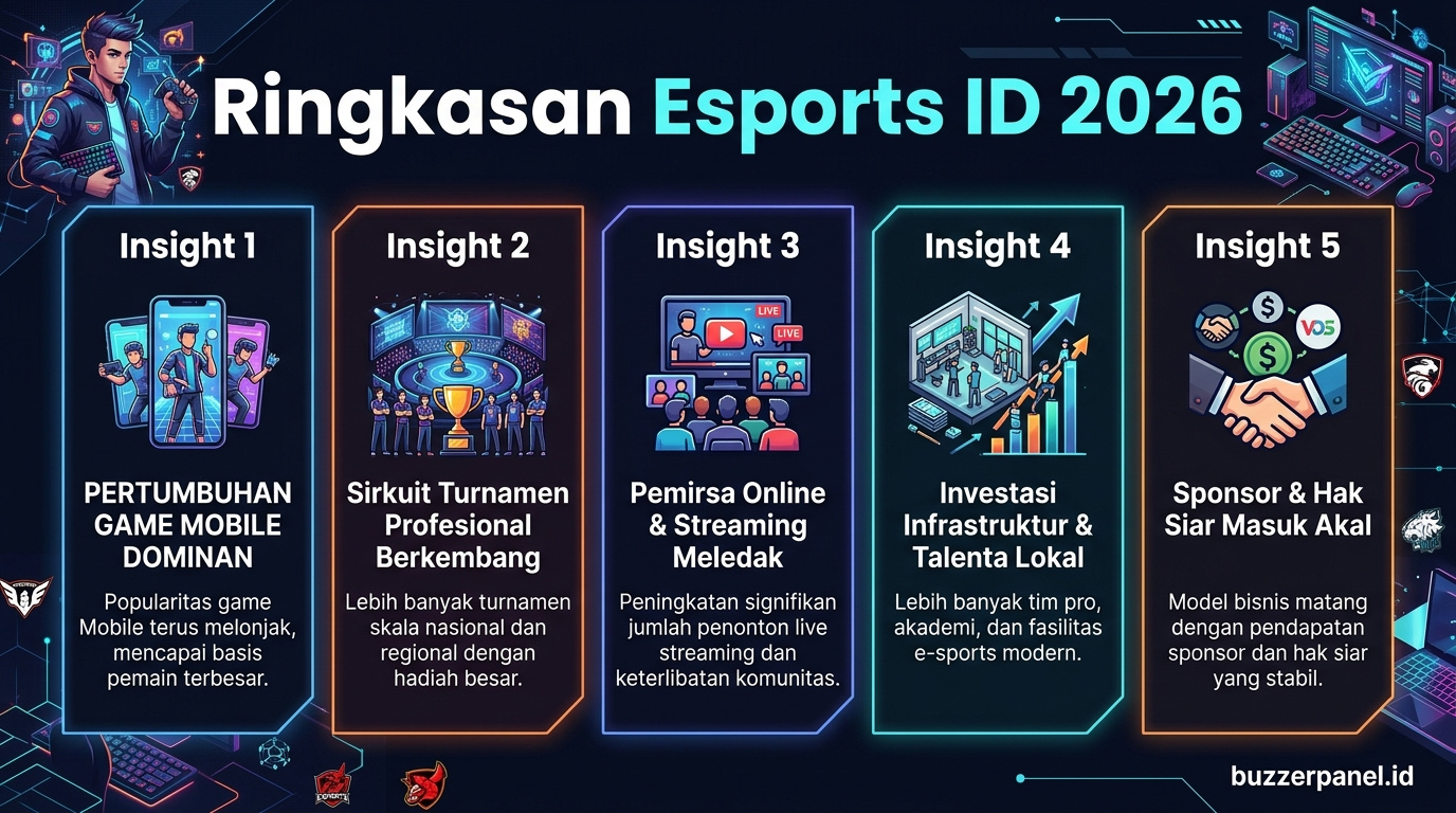 Ringkasan insight Tren Esports Indonesia Mlbb Ff Valorant 2026
