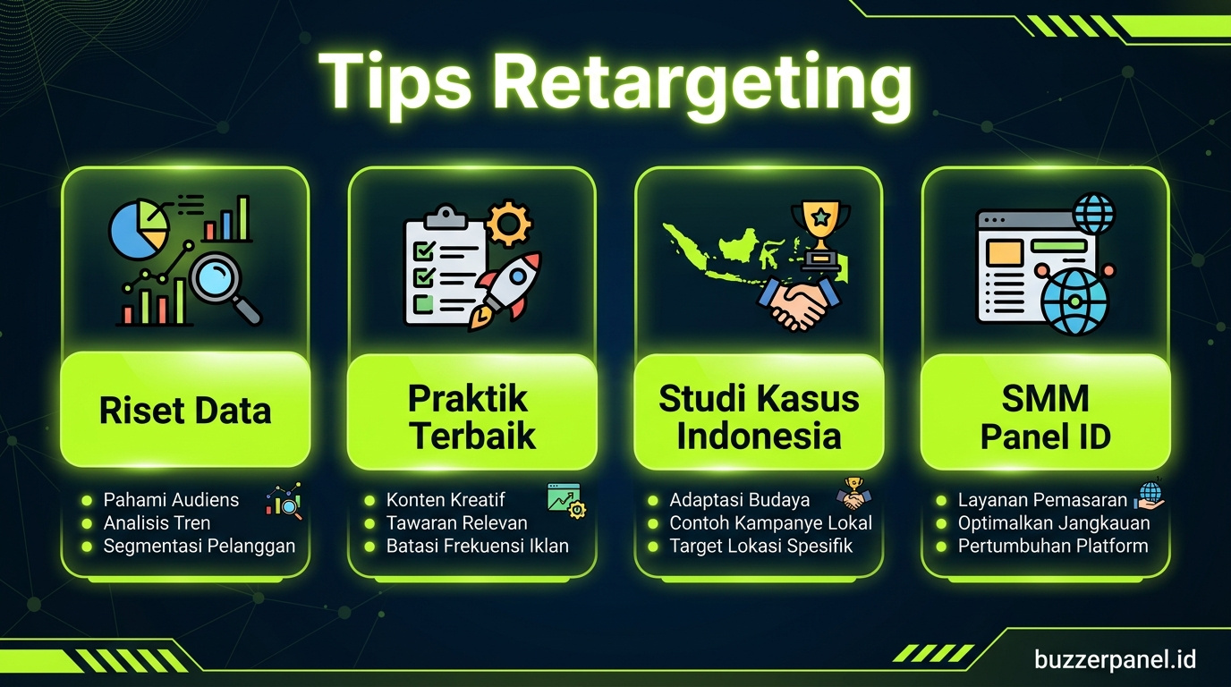 Infografik tips Custom Audience Retargeting Sosmed