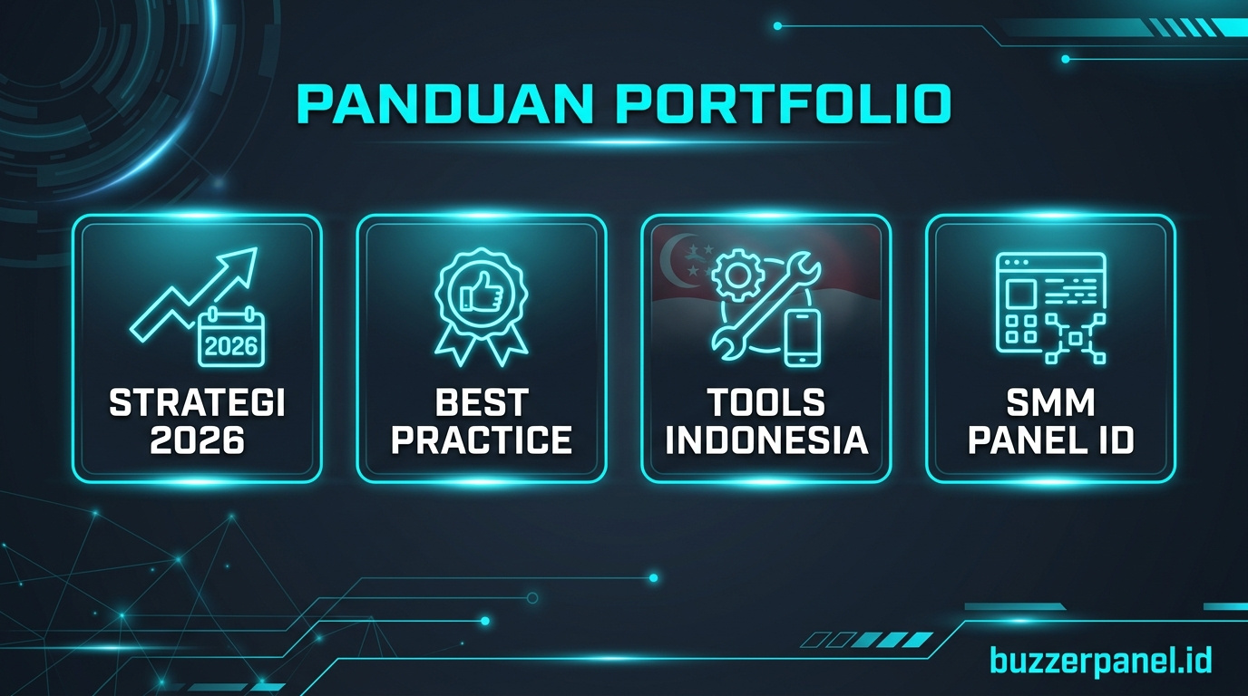 Infografik tips Cara Bikin Portfolio Creator 2026 - panduan Portfolio