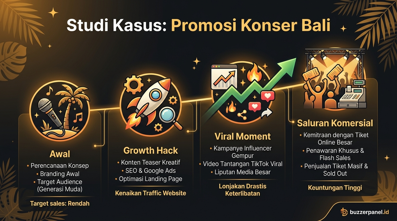 Timeline storytelling Promosi Konser Bali Touring Sea 2026