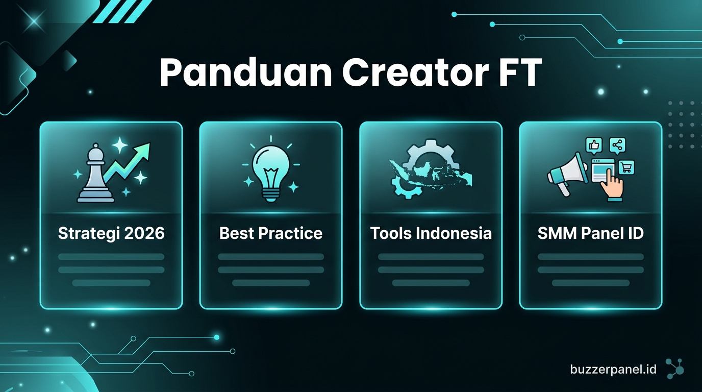Infografik tips Cara Jadi Content Creator Full Time 2026 - panduan Creator FT